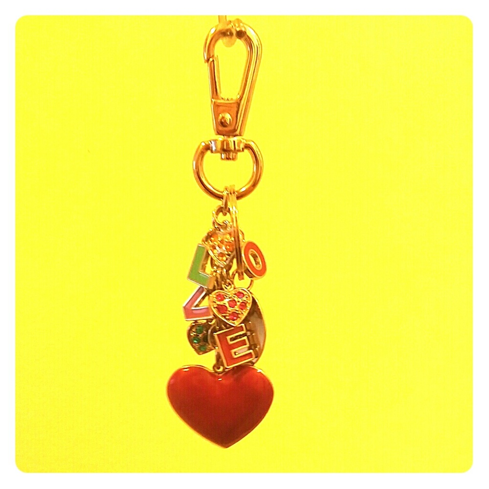 LOVE Heart Jewel Bling Keychain